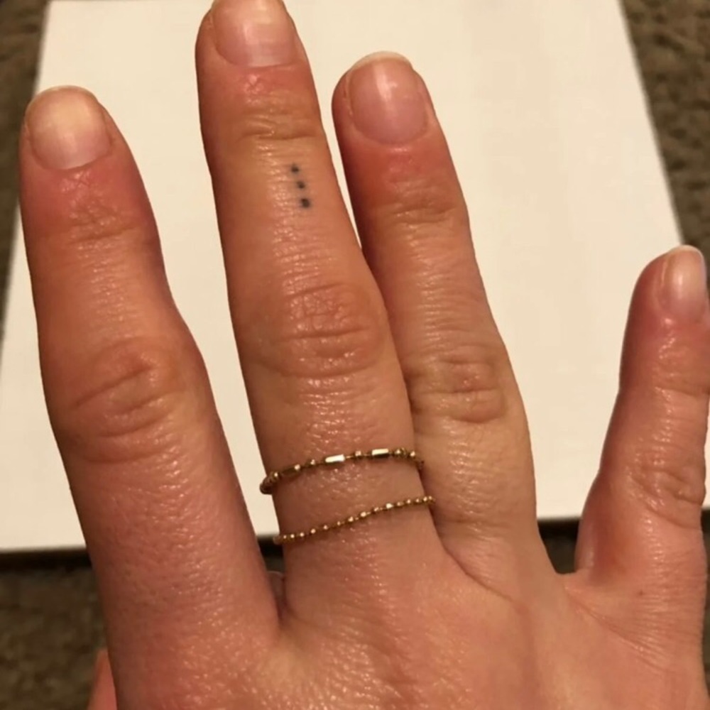 14k SOLID gold chain rings